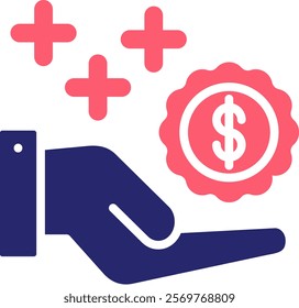 Benefit Icon Fill Vector Illustration