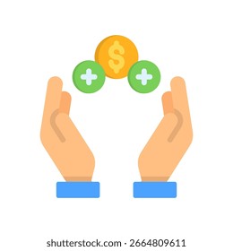 Benefit Icon Flat Vector Illustration