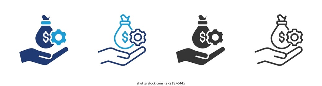 Ícone de benefício define coleção com vários estilos.
