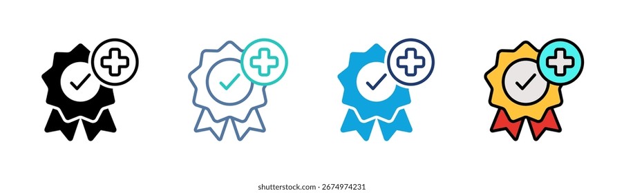 Conjunto de ícones de benefício Coleção de vários estilos