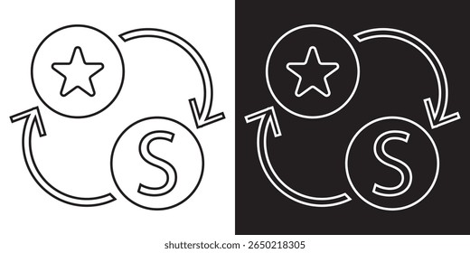 Iconos de beneficios. Ilustración vectorial. EPS 10 AI