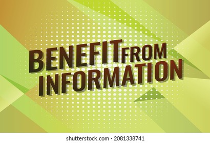 Benefit Information Concept Vector Illustration Yellow Stock Vector ...