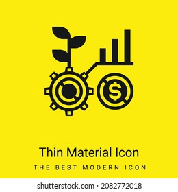 Icono de material amarillo brillante mínimo