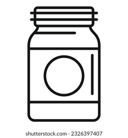 Benefit protein icon outline vector. Food nutrition. Science balance