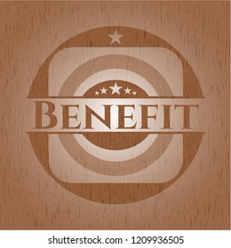 Benefit retro style wooden emblem