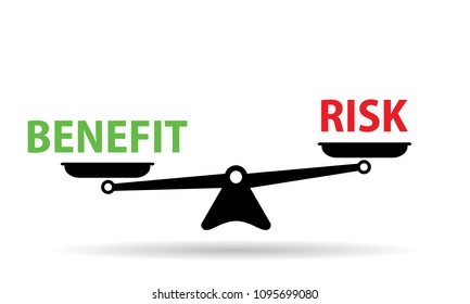 Benefit And Risk On Scales 