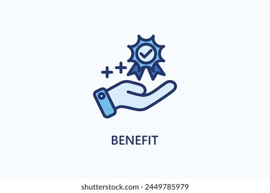 Benefit vector, icon or logo sign symbol illustration