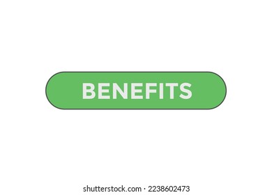 
Benefits button web banner template Vector Illustration

