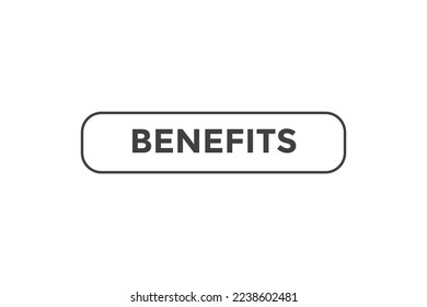 
Benefits button web banner template Vector Illustration
