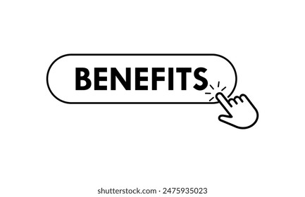 Benefits click design logo template illustration