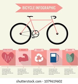The benefits of cycling , Vector concept modern Design Fitness and sports statistics , infographics