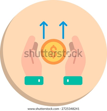 Benefits Flat Circle Style Icon