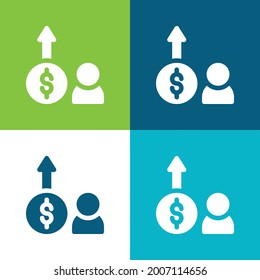 Vorteile flache vier Farben minimaler Icon-Set