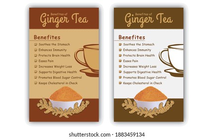 BENEFITS Of Ginger Tea, Ginger Benefits Post Design, Ginger Root Advantage