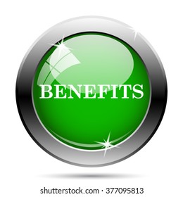 Benefits icon. Internet button on white background. EPS10 vector.