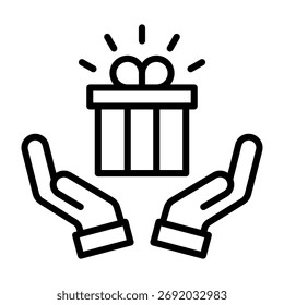 Benefits Icon Line Style Vector Illustration