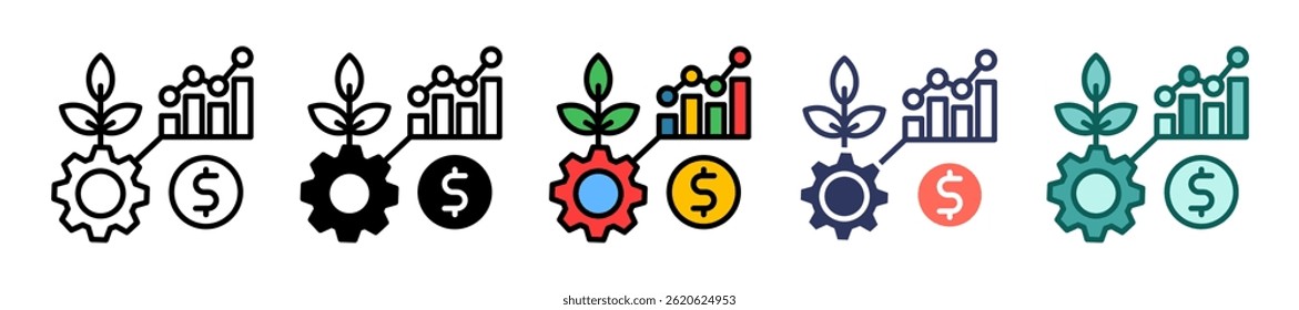 Benefits Icon Multiple Vector Illustration