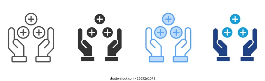 Benefits Icon Set Multiple Style Collection