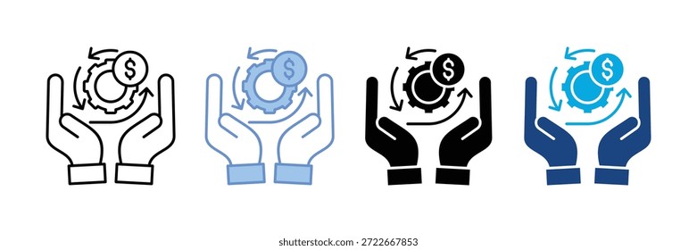 Conjunto de ícones de benefícios Coleção de estilos múltiplos