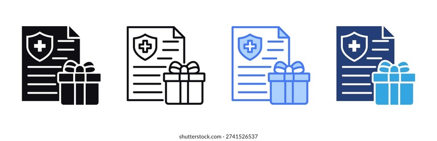 Benefits icon sheet multiple style collection