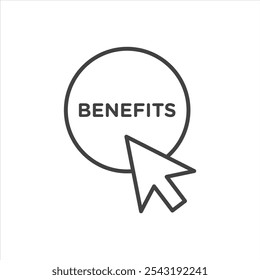 Icono de beneficios. icono de vector simple.