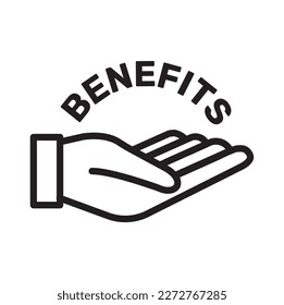 Benefits icon. vector line illustration.
