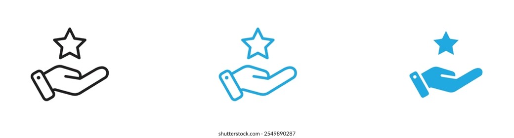 ícone Benefícios vetor conjunto de contornos