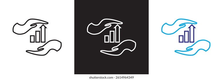 Benefits icon. Vector for websites, mobile interfaces, presentations, banner, visual branding etc. Vector illustration. isolated on white and black background. EPS 10