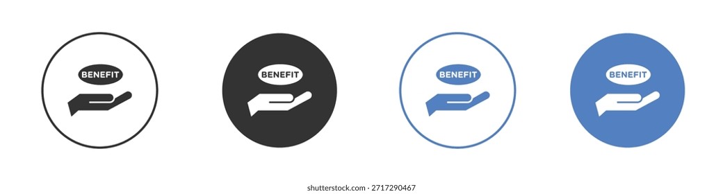 Icono de beneficios para el Diseño web. Pixel Iconos planos perfectos