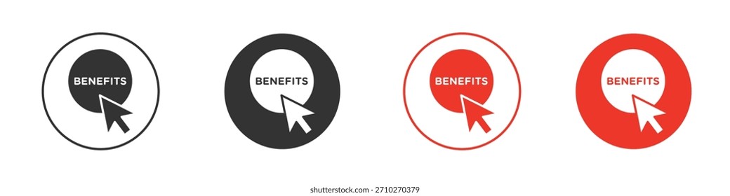 Icono de beneficios. Diseño de Vector de Web