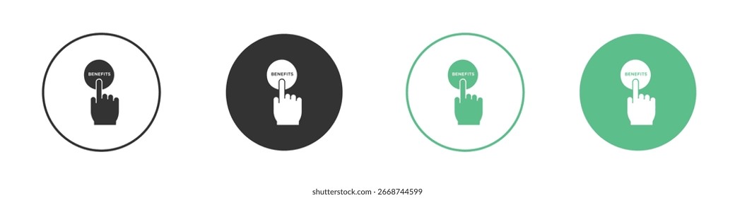 benefits icon for your website or app. eps10