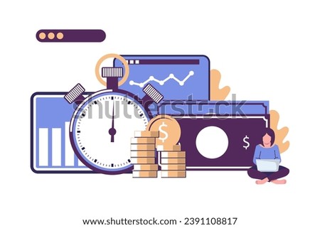 benefits of investment flat style illustration vector design