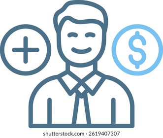Benefits Line Two Colour Icon