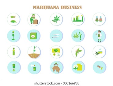 benefits of marijuana In the circle. illustration vector