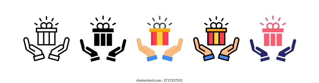 Beneficios Conjunto de iconos de estilo múltiple Colección..