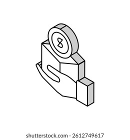 benefits package interview job isometric icon vector. benefits package interview job sign. isolated symbol illustration