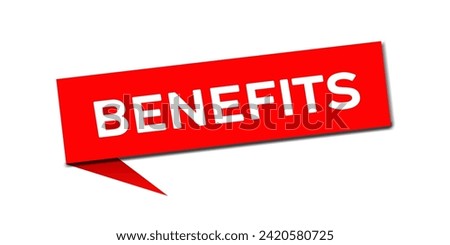 Benefits speech bubble label. Benefits banner. Vector Illustration. 