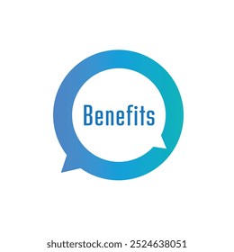 Beneficios Vector de signo de información de texto