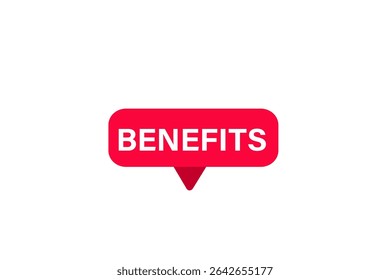 benefits. web button, application Design, Element, learn, benefits, template, accept cookies design  apply now, level, sign, speech, bubble  banner, white background. 