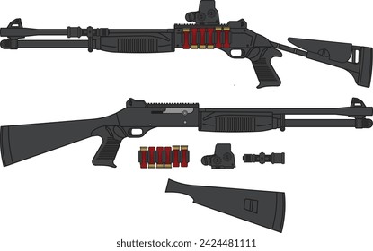 Benelli M4 Super 90 - ilustrador