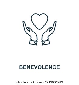 Benevolence icon. Simple element from business management collection. Creative Benevolence icon for web design, templates, infographics and more