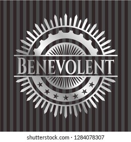 Benevolent silvery shiny badge