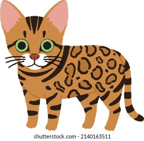 Bengal Cat Is A Domesticated Cat Breed Created From Hybrids Of Domestic Cats, Especially The Spotted Egyptian Mau, With The Asian Leopard Cat.