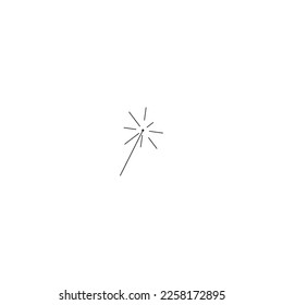 Bengal fire on a white background
