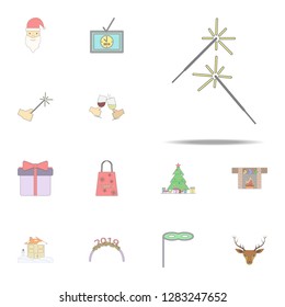Bengal light colored icon. Christmas holiday icons universal set for web and mobile