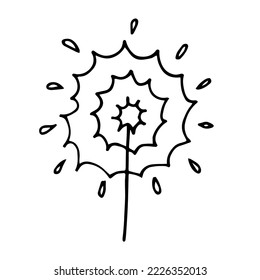 Bengal light doodle style vector illustration isolated on white background. Hand drawn graphic
