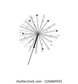 Bengal light icon, sparkler for celebration and holiday