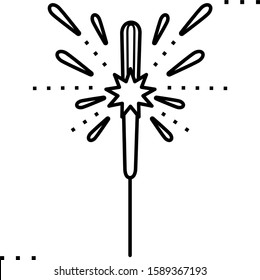 Bengal light line art icon. 