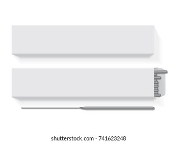 bengal lights box mock up vector template