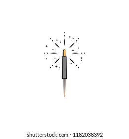 Bengal lights colored icon. Element of birthday icon for mobile concept and web apps. Color Bengal lights icon can be used for web and mobile on white background